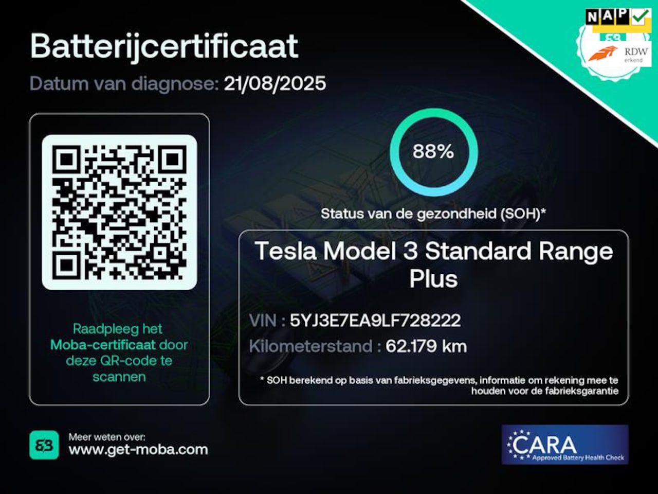 Tesla Model 3 - Standard RWD Plus 60 kWh Trekhaak (1.000kg) SOH 88% 19 INCH Rijklaarprijs! - AutoWereld.nl