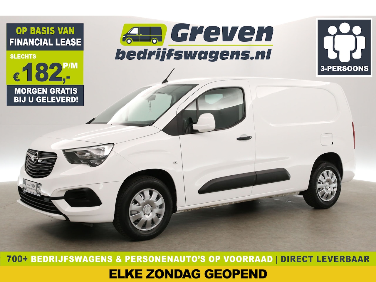 Opel Combo - 1.5 Cargo L2H1 Airco Cruise 3 Persoons PDC Elektrpakket Schuifdeur - AutoWereld.nl