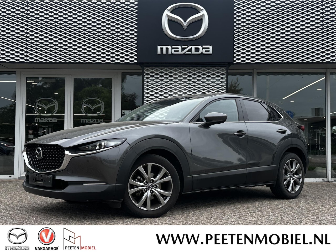 Mazda CX-30 - 2.0 e-SkyActiv-X M Hybrid Luxury | LEER | 360 CAMERA | TREKHAAK | - AutoWereld.nl