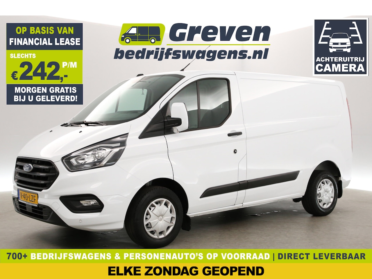 Ford Transit Custom - 280 2.0 TDCI L1H1 Airco Camera Cruise Trekhaak PDC LED Elektrpakket - AutoWereld.nl