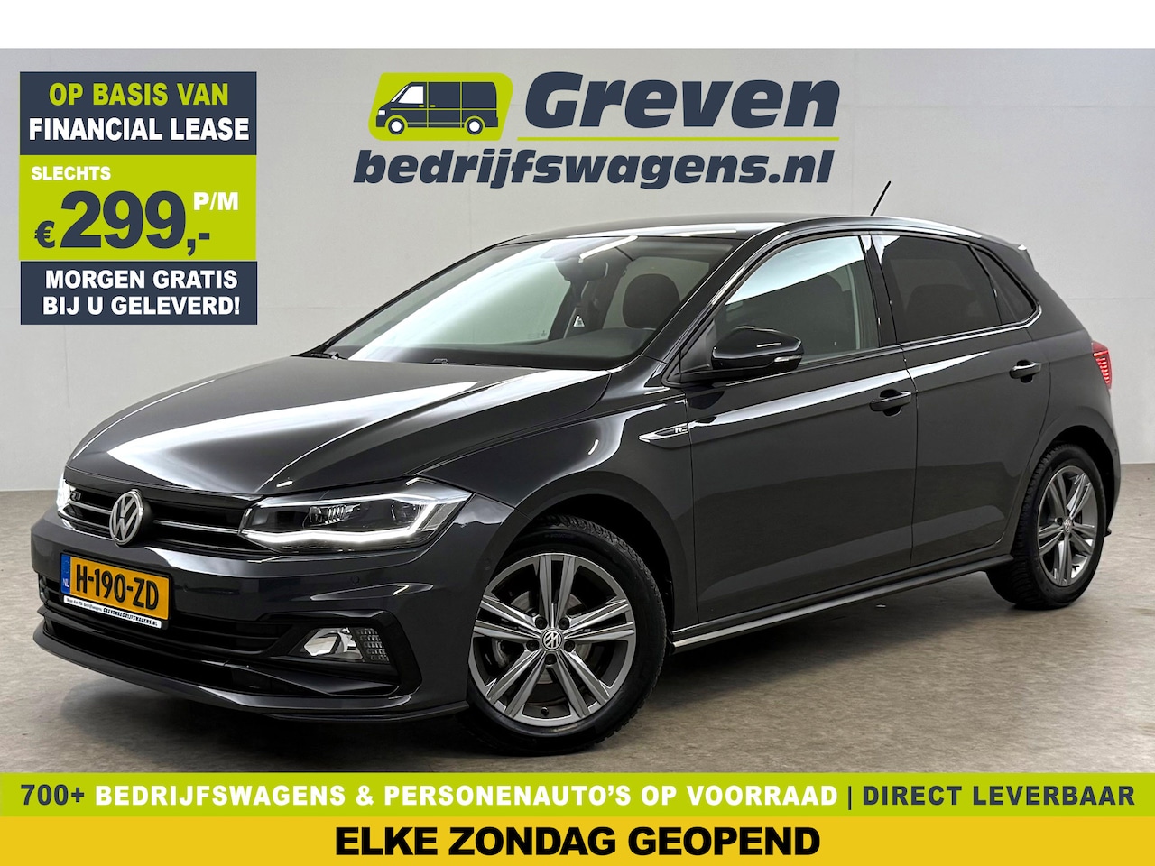 Volkswagen Polo - 1.0 TSI R-Line LED Virtual Clima Cruise Carplay Navi PDC 16"LMV - AutoWereld.nl