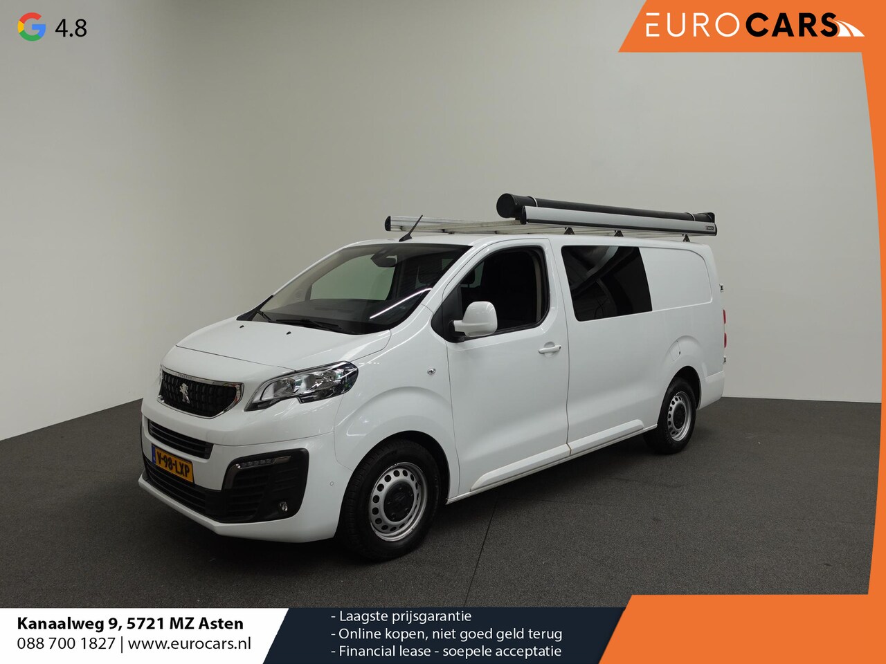 Peugeot Expert - Long DC Asphalt L3 2.0 HDi 120pk Aut-8 Airco Navi Carplay Cruise Control Trekhaak Imperiaa - AutoWereld.nl