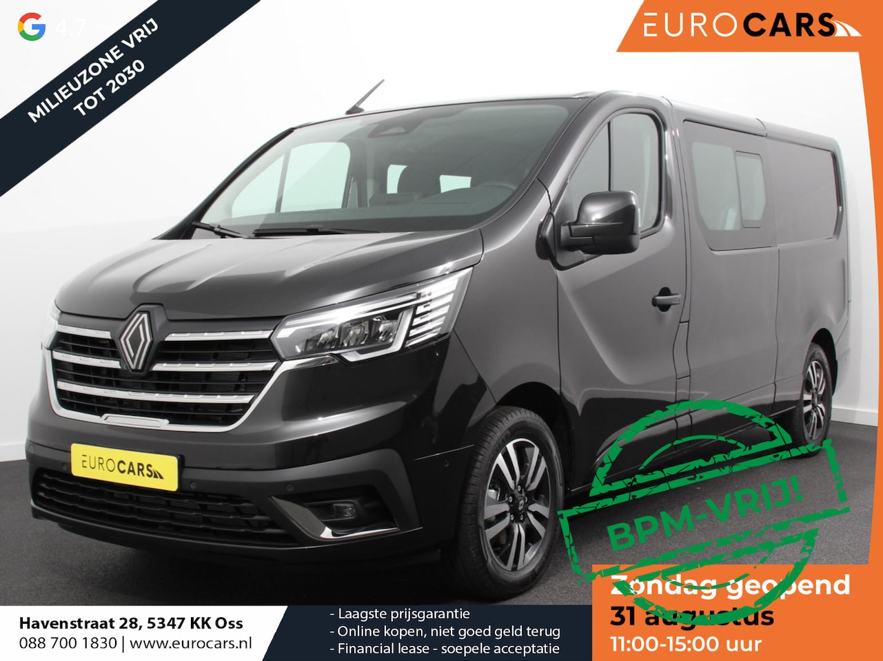 Renault Trafic - 2.0 Blue dC1 150 EDC T29 L2H1 Extra Dubbele Cabine Demo ! | Navigatie Airco Lichtmetalen v - AutoWereld.nl