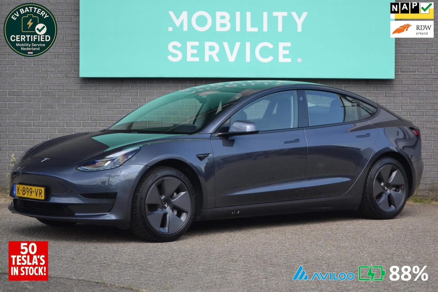 Tesla Model 3 - Standard RWD Plus 60 kWh SOH88% Pano AutoPilot LED ACCU- CHECK - AutoWereld.nl