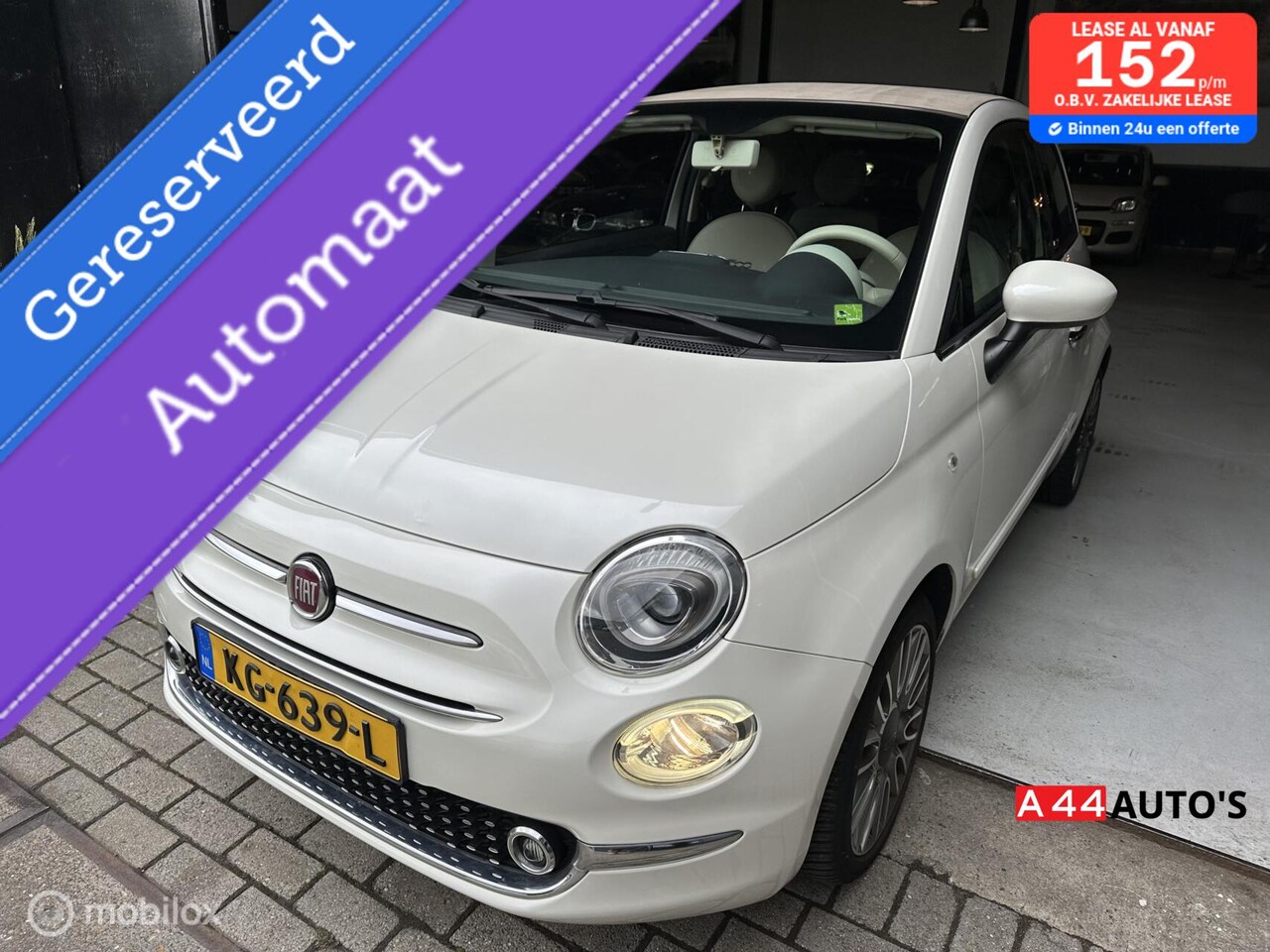 Fiat 500 - 0.9 TwinAir Turbo Lounge Cabriolet*AUTOMAAT*NAP✅* - AutoWereld.nl