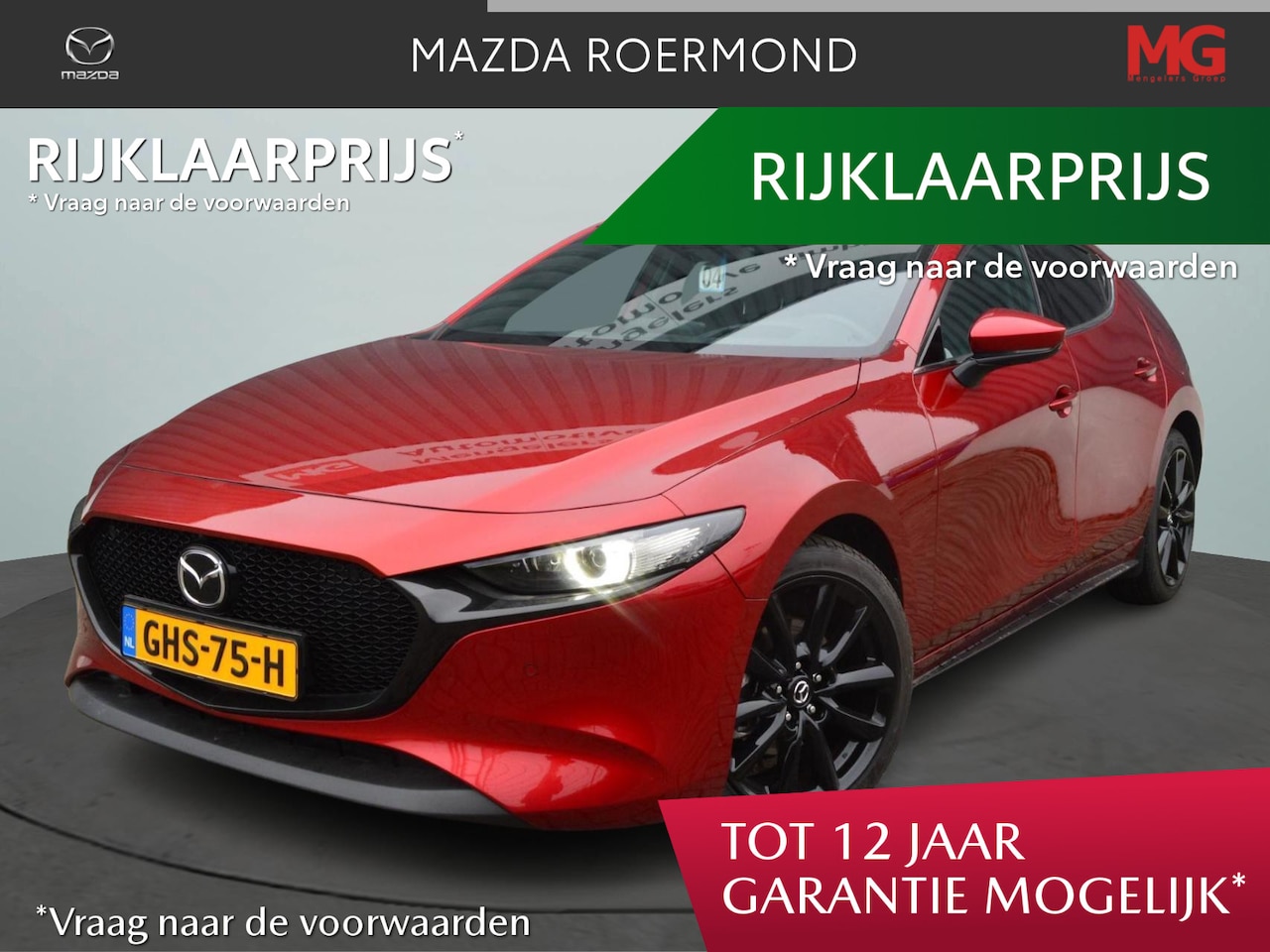 Mazda 3 - e-SkyActiv-G M Hybrid 150 Exclusive-line Automaat Full Options/Rijklaarprijs - AutoWereld.nl