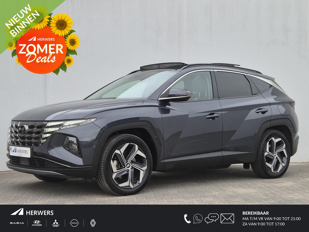 Hyundai Tucson - 1.6 T-GDI PHEV Premium Sky 4WD Automaat / Apple Carplay Android Auto / Glazen schuif- en k - AutoWereld.nl