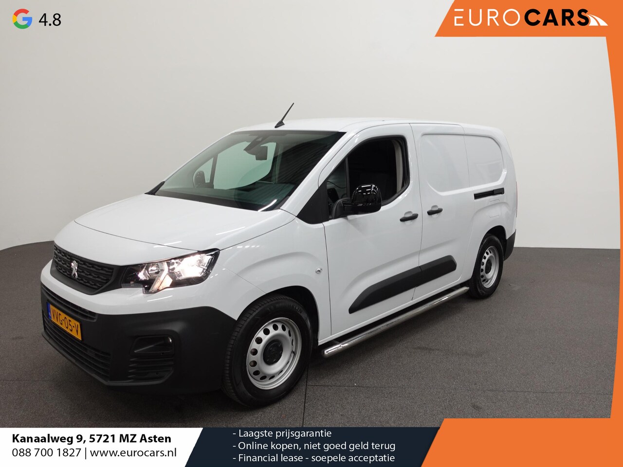 Peugeot e-Partner - Premium Long 50 kWh L2 Airco Cruise Control Navi 2X schuifdeur side-bars 2-zits - AutoWereld.nl