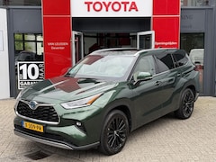 Toyota Highlander - 2.5 AWD Hybrid PREMIUM NL-AUTO TREKHAAK 2000KG TREKGEW LEER PANODAK STOELVERW/KOELING 360°