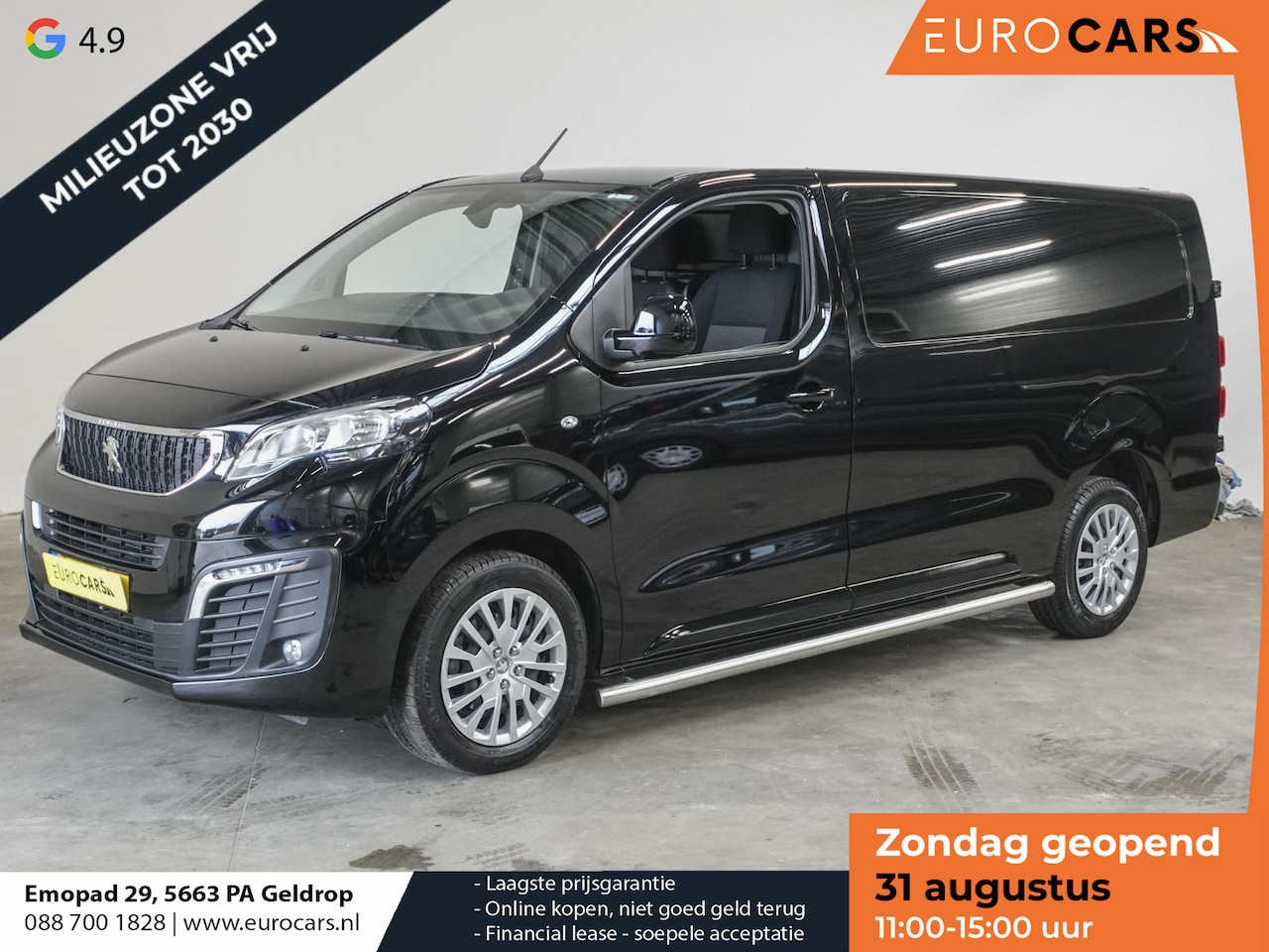 Peugeot Expert - 2.0 BlueHDI 145PK L3 Automaat Airco Cruise Navigatie Trekhaak Sidebars Euro6 - AutoWereld.nl