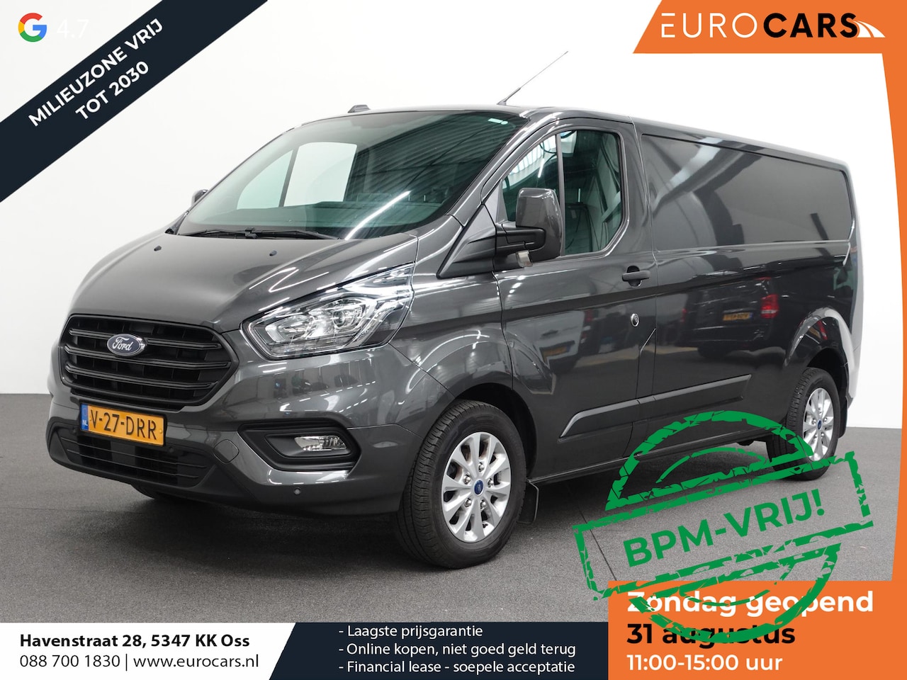 Ford Transit Custom - 300 2.0 TDCI 130pk L2H1 Trend Automaat Airco Navigatie Cruisecontrol Camera Parkeersensore - AutoWereld.nl