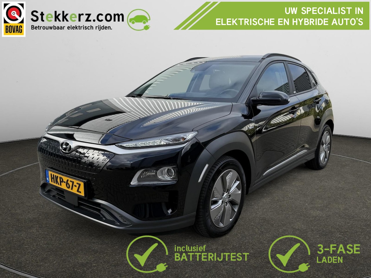 Hyundai Kona Electric - EV Premium 64 kWh SOH 99%, Stoelverwarming - AutoWereld.nl