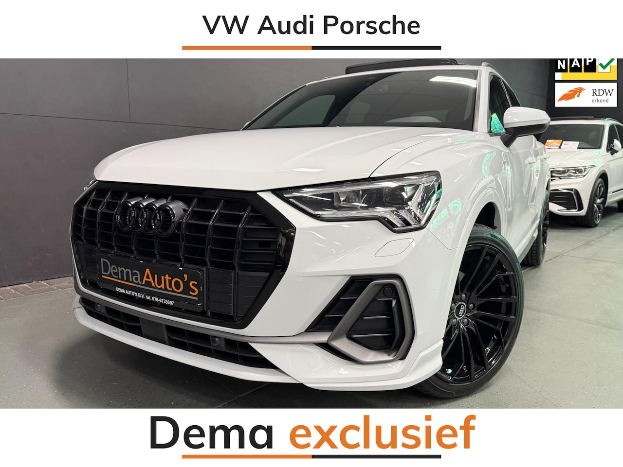Audi Q3 - 35 TFSI S-LINE BLACK-LINE 20'' PANO/DAB/CARPLAY/STOEL-M/CAM/LED/// - AutoWereld.nl