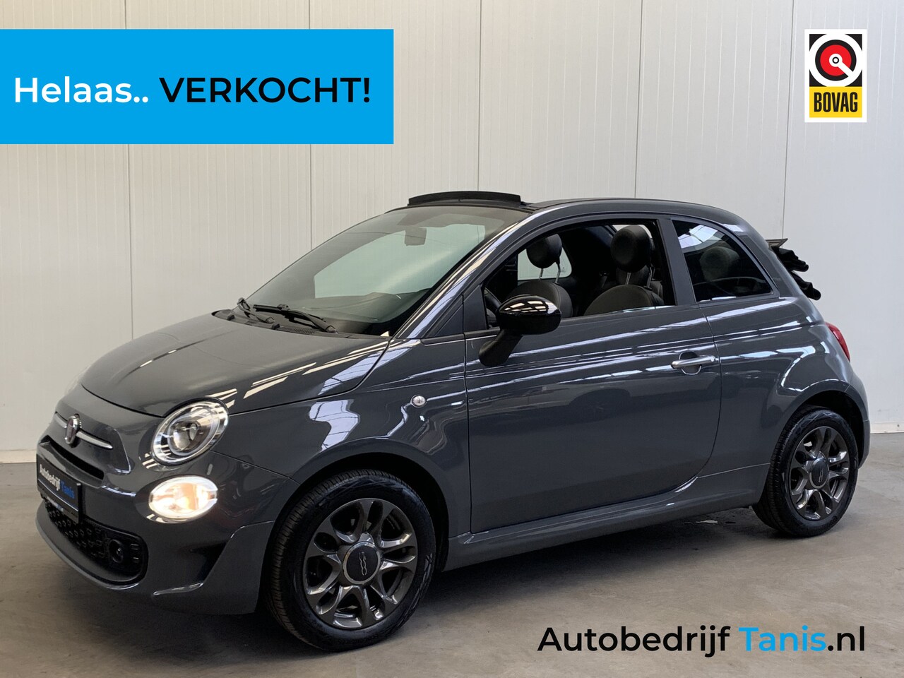 Fiat 500 C - 1.0 Hybrid Sport AIRCO-LEDER-NAVI by CARPLAY-CRUISE-LMV - AutoWereld.nl