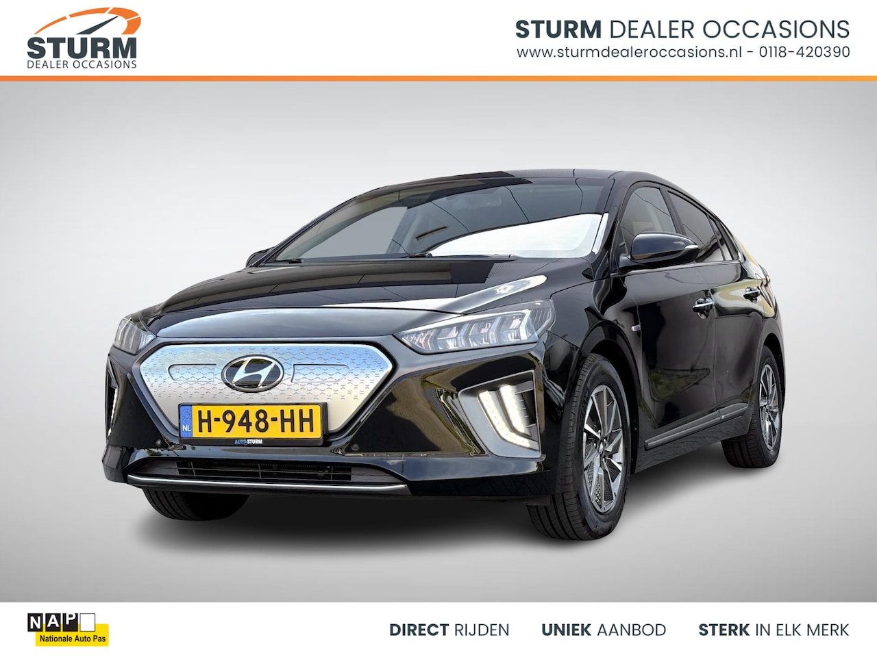 Hyundai IONIQ - Premium EV 38 kWh | Navigatie | Camera | Adapt. Cruise Control | Stuur- + Stoelverwarming - AutoWereld.nl
