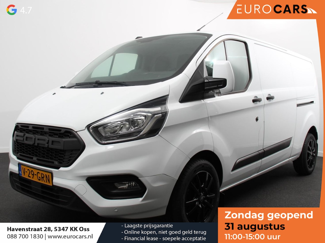 Ford Transit Custom - 130pk L2H1 Raptor Edition Trend 2x Schuifdeur Airco Cruise Control  Achterklep Radio Bluet - AutoWereld.nl
