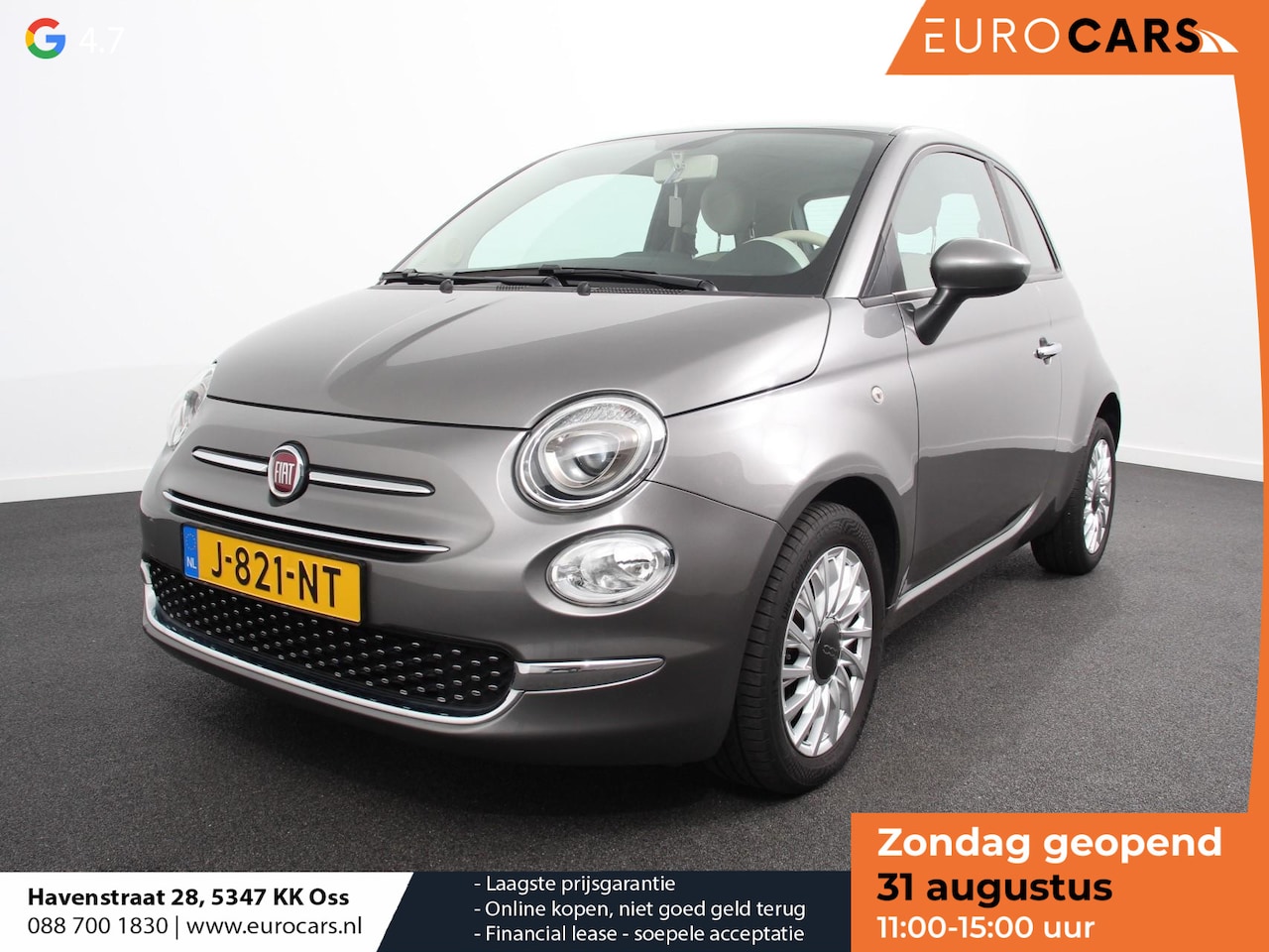 Fiat 500 - 1.0 Hybrid Lounge | Airco | Cruise Control | Lichtmetalen Velgen | Dab - AutoWereld.nl