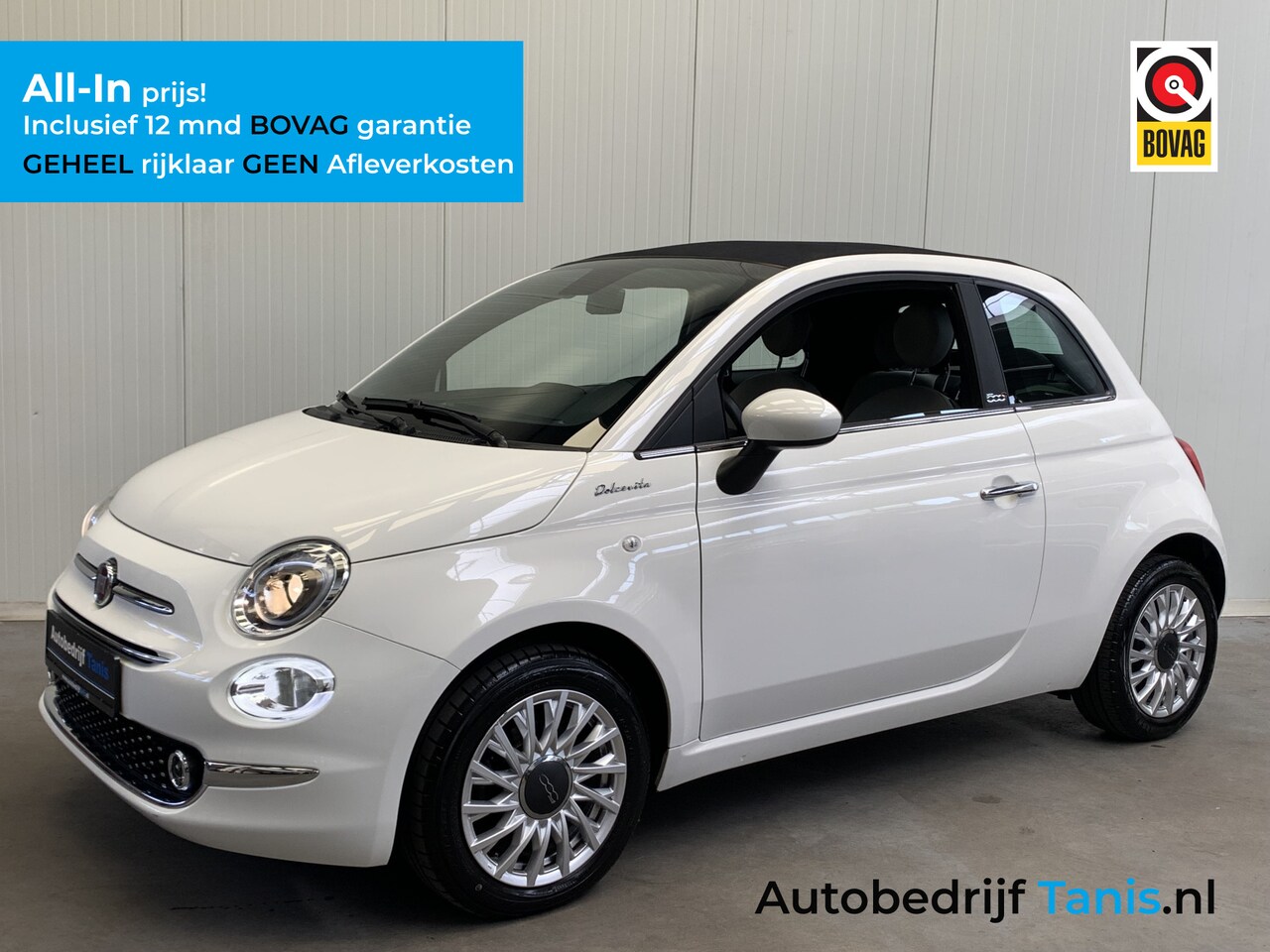 Fiat 500 C - 1.0 Hybrid Dolcevita LEDER-NAVI by CARPLAY-AIRCO/ECC-SPORT INT-CRUISE CONTROL-PDC - AutoWereld.nl