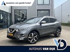 Nissan Qashqai - 1.3 DIG-T Tekna + | Navi/Leder/Pano.Dak/Clima/Cruise/19"/Apple CarPlay-Android Auto