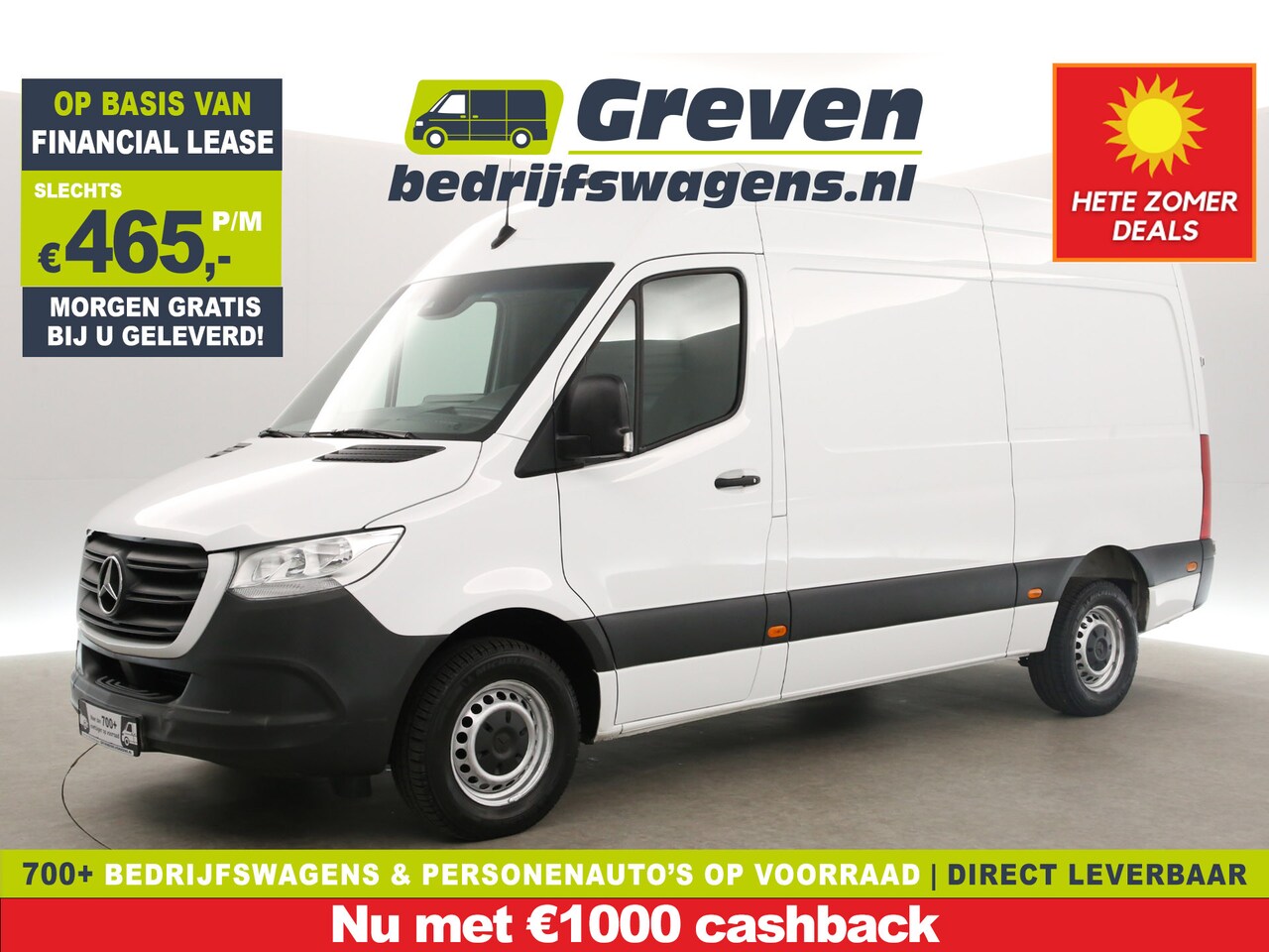 Mercedes-Benz Sprinter - 315 1.9 CDI L2H2 150PK 3500KG Trekgew. Automaat Airco Camera Cruise Carplay Navigatie Trek - AutoWereld.nl