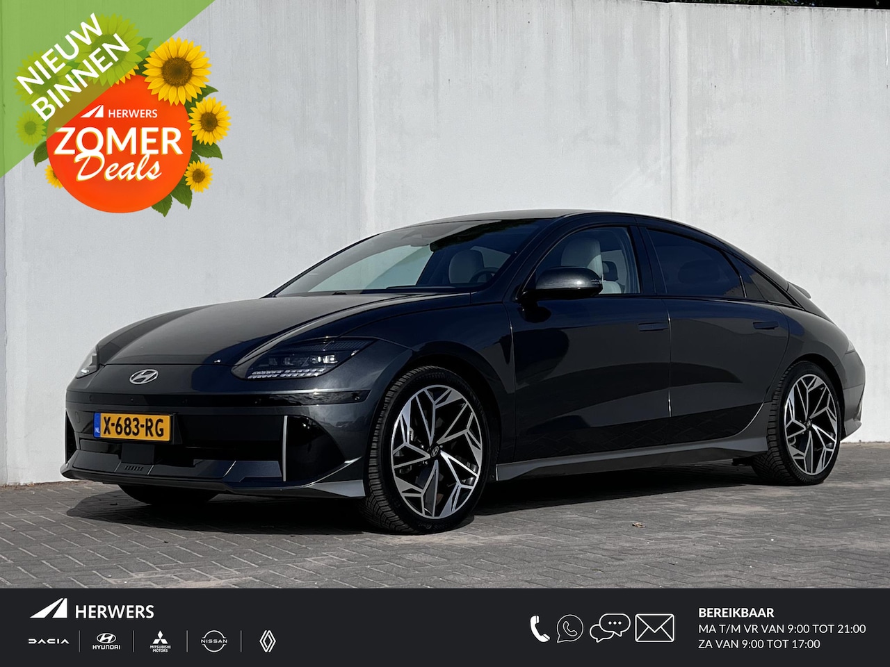 Hyundai IONIQ 6 - Lounge 77.4 kWh / Trekhaak afneembaar 1.500 kg / WLTP 545 km stad 707 km / Warmtepomp / El - AutoWereld.nl