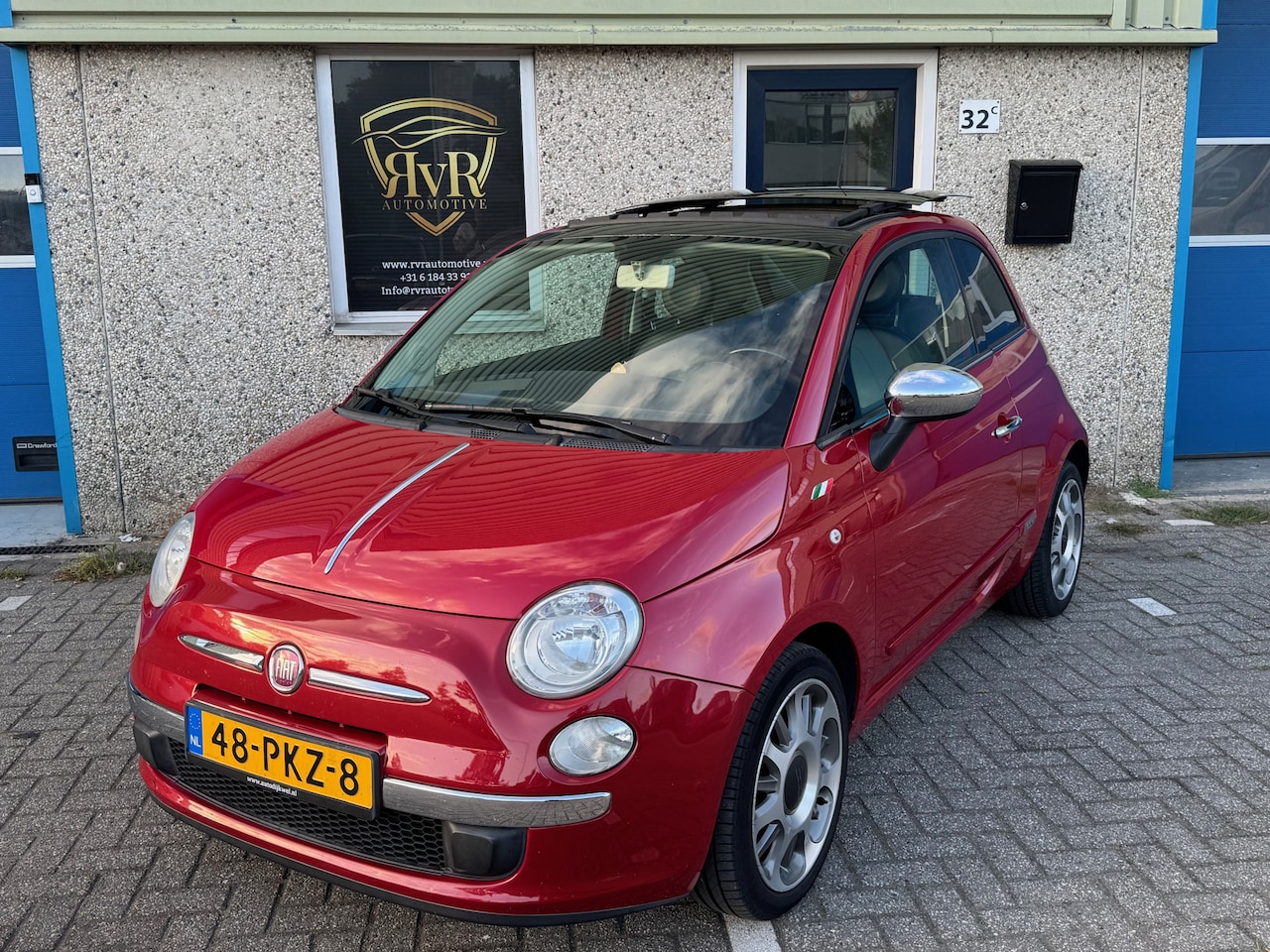 Fiat 500 - 1.2 Cherry AUT Uniek LEDER PANO CLIMATE - AutoWereld.nl