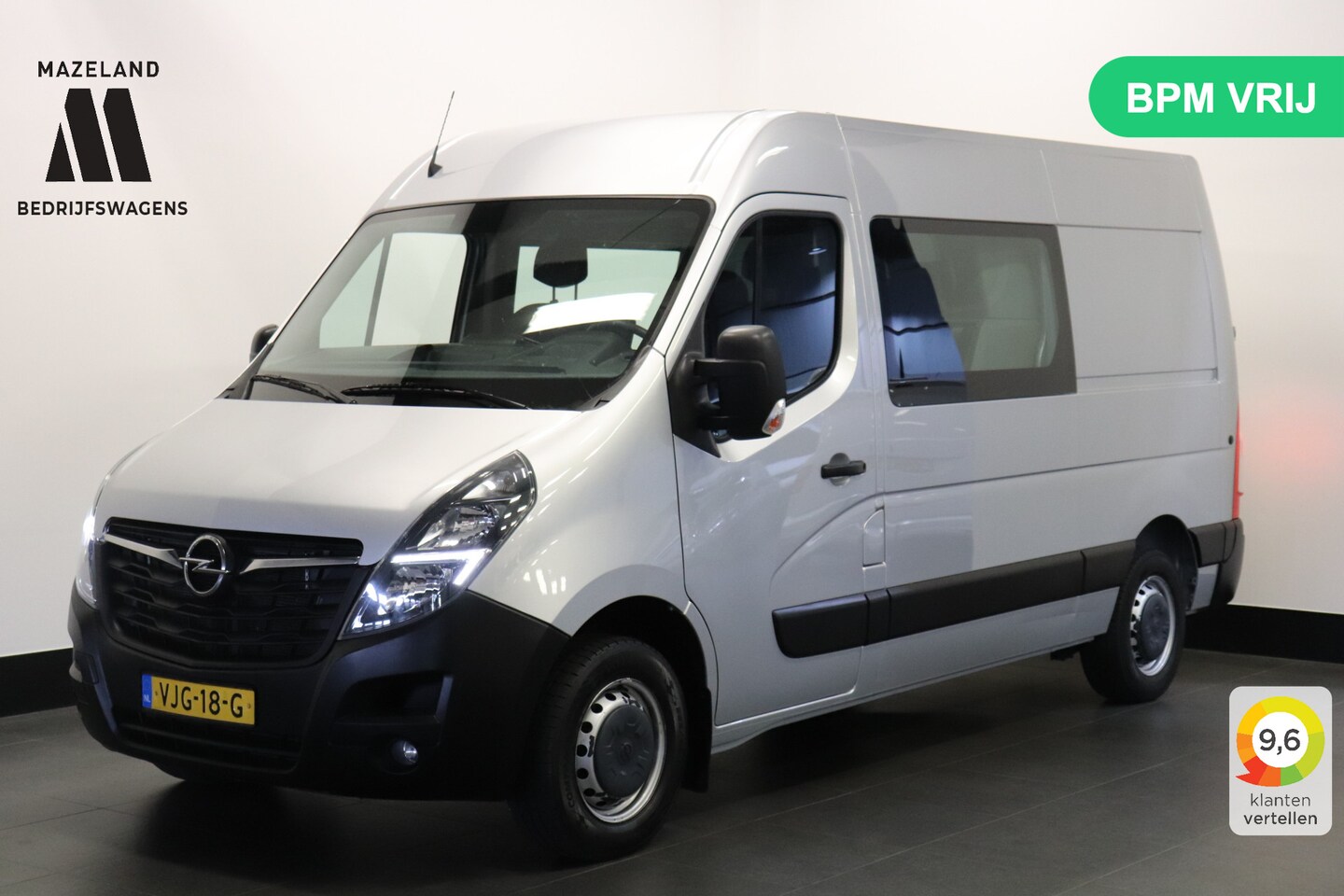 Opel Movano - 2.3 Turbo L2H2 150PK Dubbele Cabine EURO 6 - Airco - Navi - Cruise - €21.950,- Excl. - AutoWereld.nl