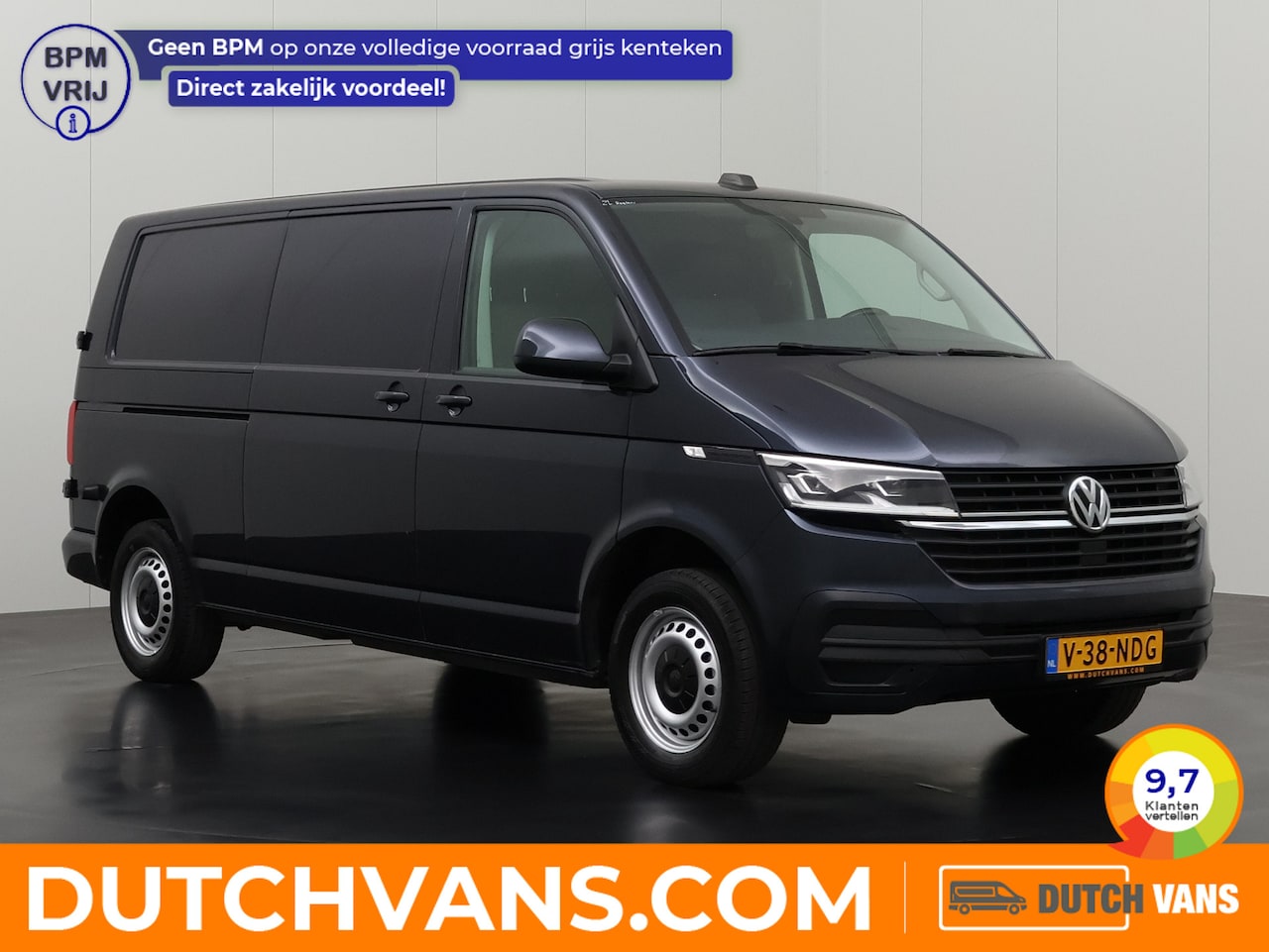 Volkswagen Transporter - 2.0TDI 150PK Lang Led Achterdeuren | Airco | Cruise | Multimedia | Trekhaak - AutoWereld.nl