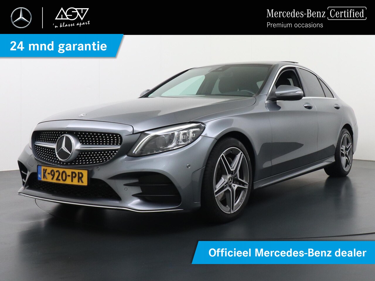 Mercedes-Benz C-klasse - 180 AMG Business Solution | Panorama - Schuifdak | Sfeerverlichting | DAB+ Radio | Multibe - AutoWereld.nl