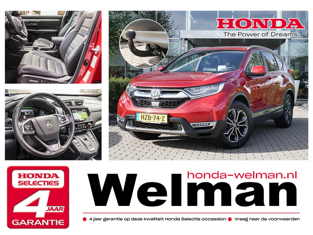 Honda CR-V - 2.0i e:HEV EXECUTIVE - AUTOMAAT - HYBRID - 4WD - TREKHAAK - 184 PK - AutoWereld.nl