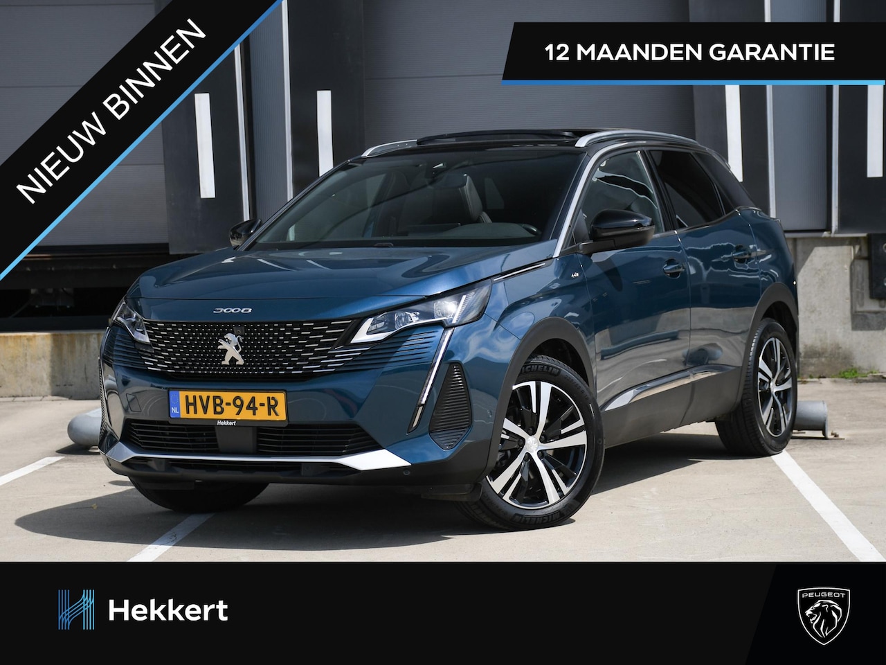 Peugeot 3008 - GT 1.2 Hybrid 136pk Automaat SCHUIF-DAK | 18''LM | DODE HOEK | ADAPT. CRUISE | PDC + CAM. - AutoWereld.nl