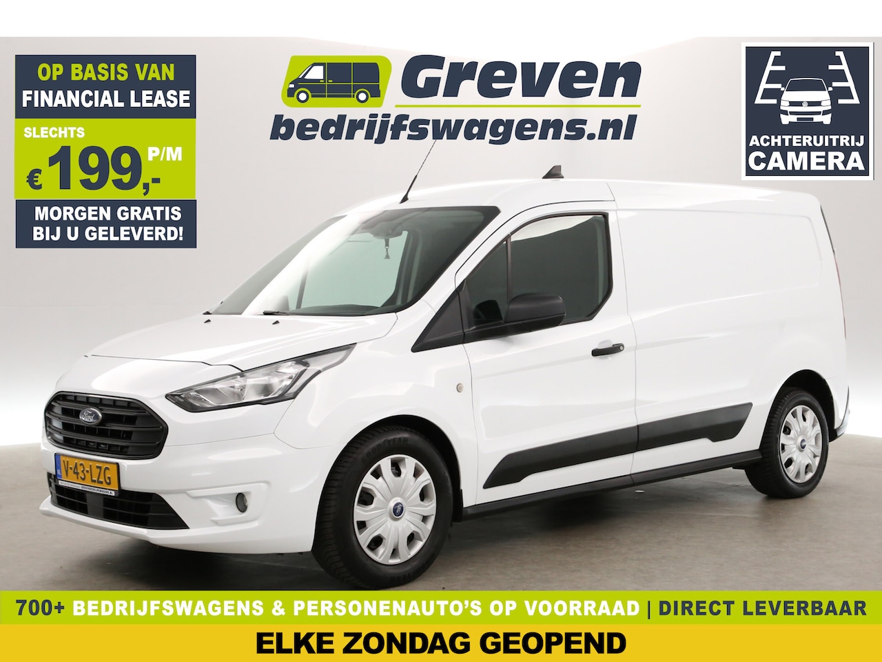 Ford Transit Connect - 1.5 EcoBlue L2H1 Airco Camera Parkeersensoren 3 Persoons Elektrpakket - AutoWereld.nl