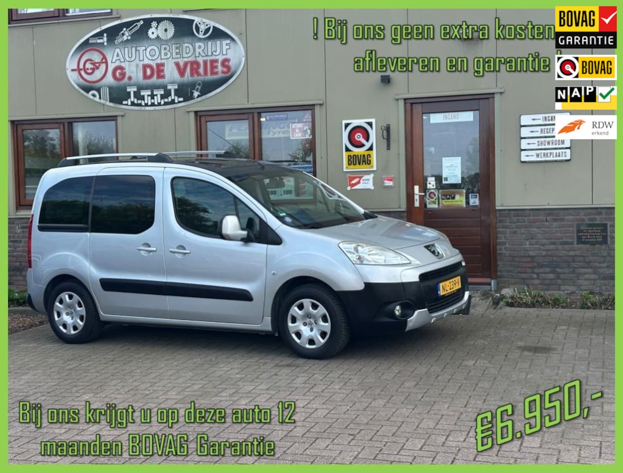Peugeot Partner Tepee - 1.6 VTi XT Executive - Prijs inclusief 12 maanden BOVAG-garantie en afleveren – - AutoWereld.nl
