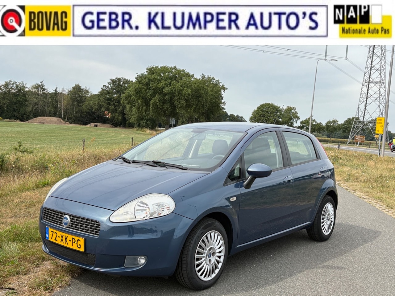 Fiat Grande Punto - 1.4 Dynamic Airco, Cruise, 3e Eigenaar, Isofix, Weinig km - AutoWereld.nl