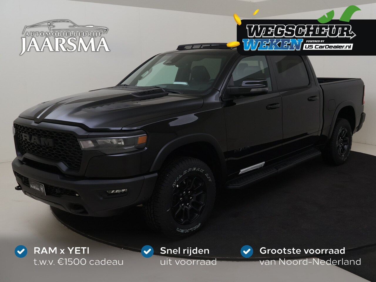 Dodge Ram 1500 - Rebel Night CrewCab SST 3.0L Hurricane 420pk |Panoramadak |Passagiers Display |Prins-LPG | - AutoWereld.nl