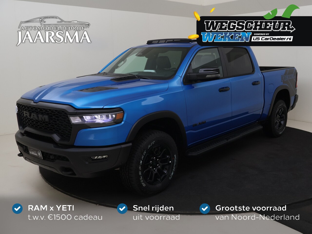 Dodge Ram 1500 - Rebel Night CrewCab SST 3.0L Hurricane 420pk |Panoramadak |Passagiers Display |Prins-LPG | - AutoWereld.nl