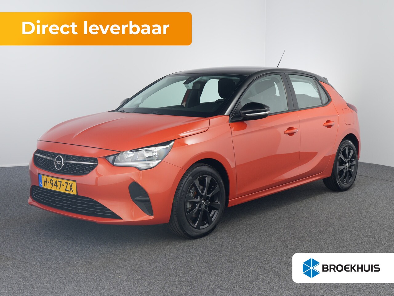 Opel Corsa - 1.2 Black-Orange Edition | Achterbank in delen neerklapbaar | Afwijkende dakkleur | Airco - AutoWereld.nl