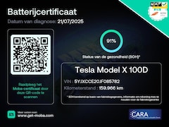 Tesla Model X - 100D 5P 91% SOH Trekhaak Wit Leder NL-Auto
