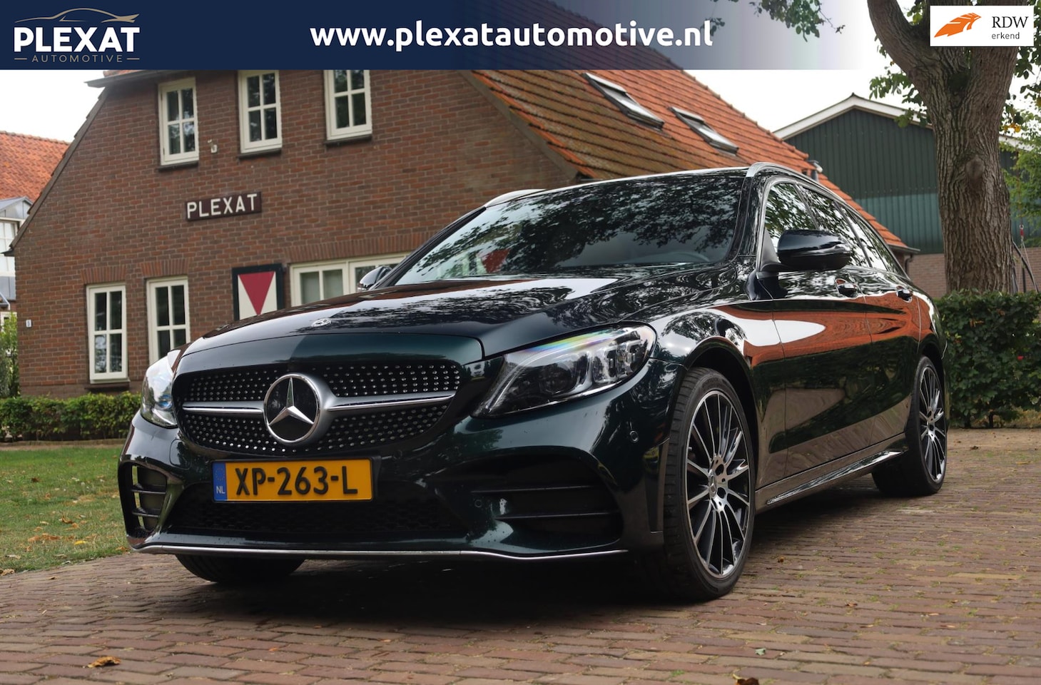 Mercedes-Benz C-klasse Estate - 300 Premium Plus Pack AMG Aut. | Emerald green | Luchtvering | Trekhaak Elek. | Matrix Led - AutoWereld.nl