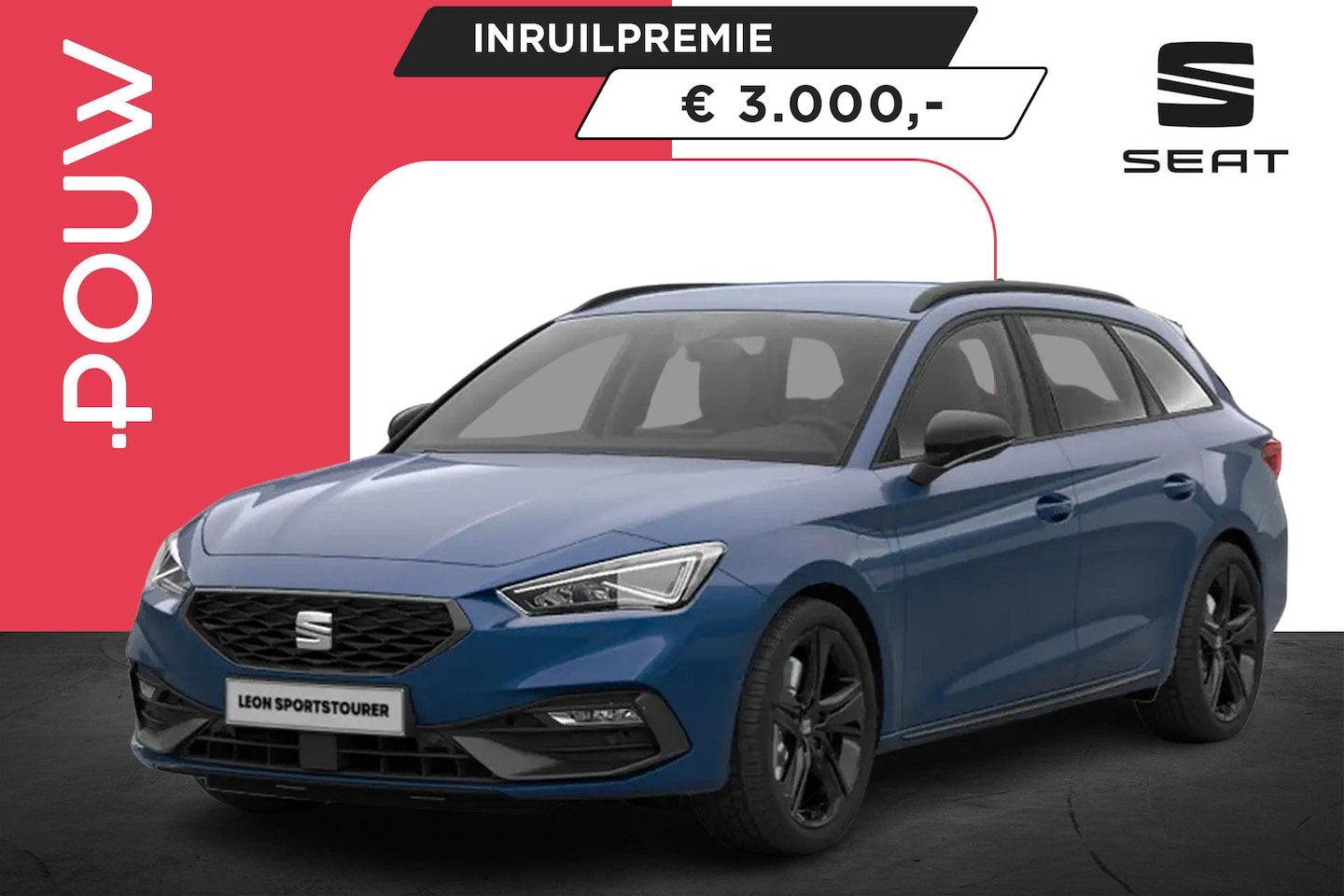 SEAT Leon Sportstourer - 1.5 TSI 204pk e-Hybrid FR Business Safe Drive Pack | Black Pack - AutoWereld.nl