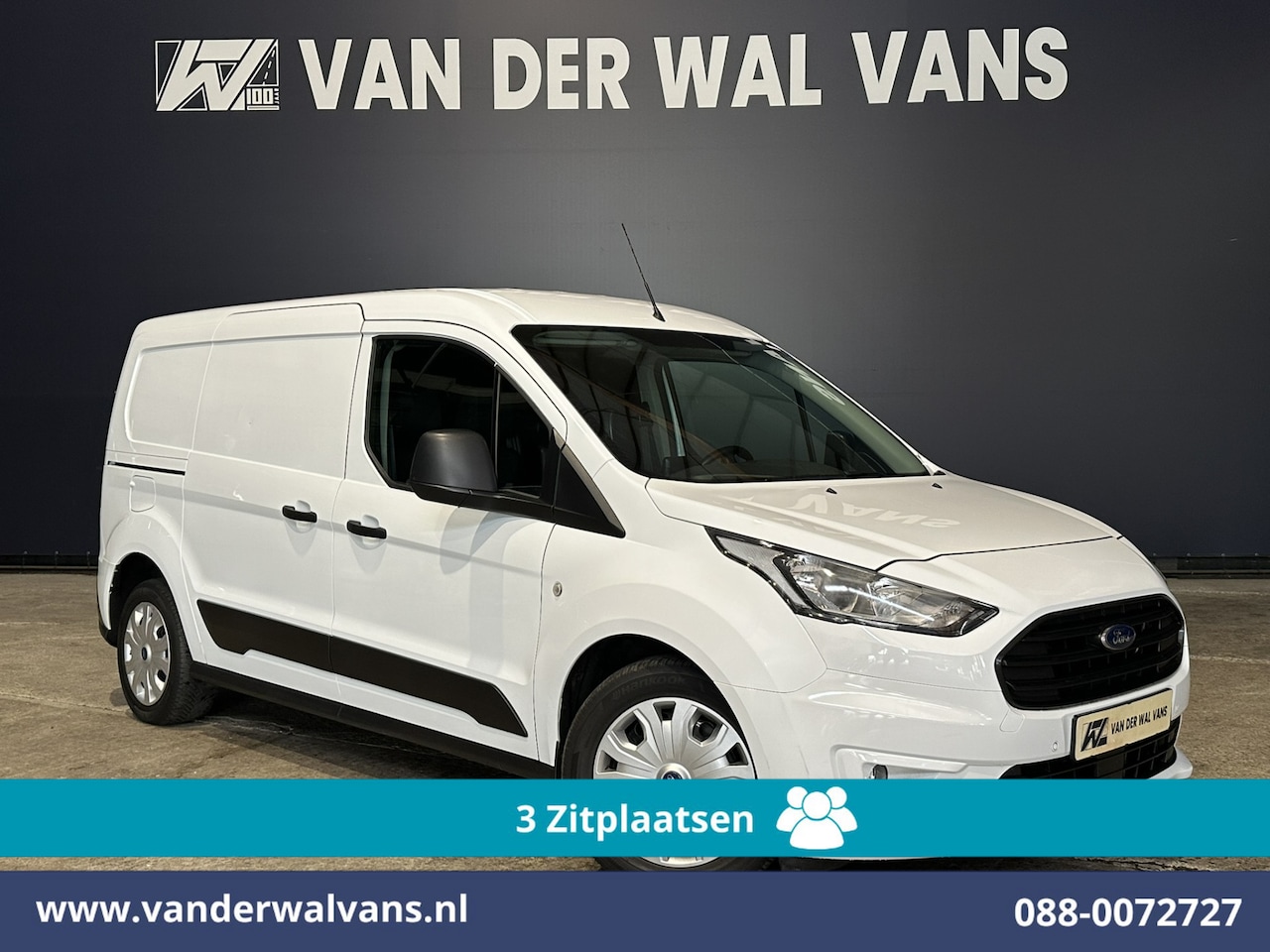 Ford Transit Connect - 1.5 EcoBlue 120pk L2H1 Euro6 Airco | 3-Zits | Camera | Apple Carplay | Cruisecontrol Stoel - AutoWereld.nl