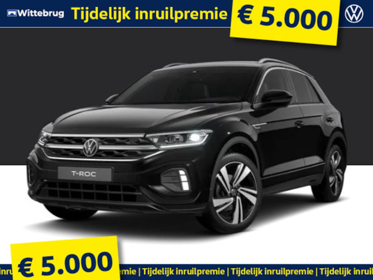 Volkswagen T-Roc - !!!€ 5.000 Inruilpremie!!! 1.5 TSI R-Line !!!Profiteer ook van 5.000 EURO inruilpremie!!! - AutoWereld.nl