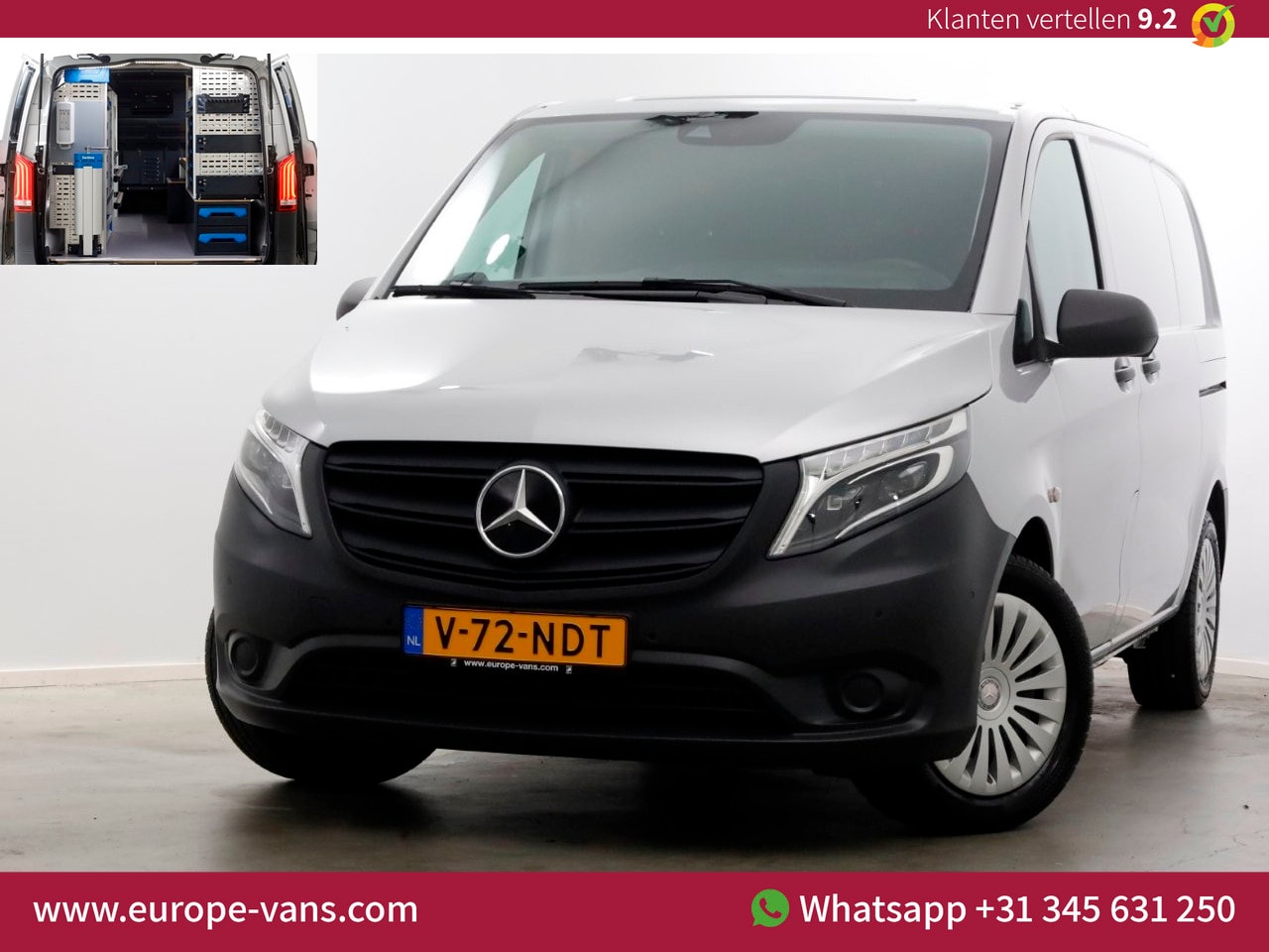 Mercedes-Benz Vito - 114 CDI 136pk Compact 9G Automaat 2x Schuifdeur/LED/Camera/Navi/Inrichting 05-2022 - AutoWereld.nl