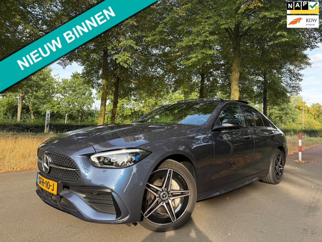 Mercedes-Benz C-klasse - 300 e star Edition AMG Line Plus | Burmeister | Head Up | Memory | Pano | 360 | NAP | BTW - AutoWereld.nl