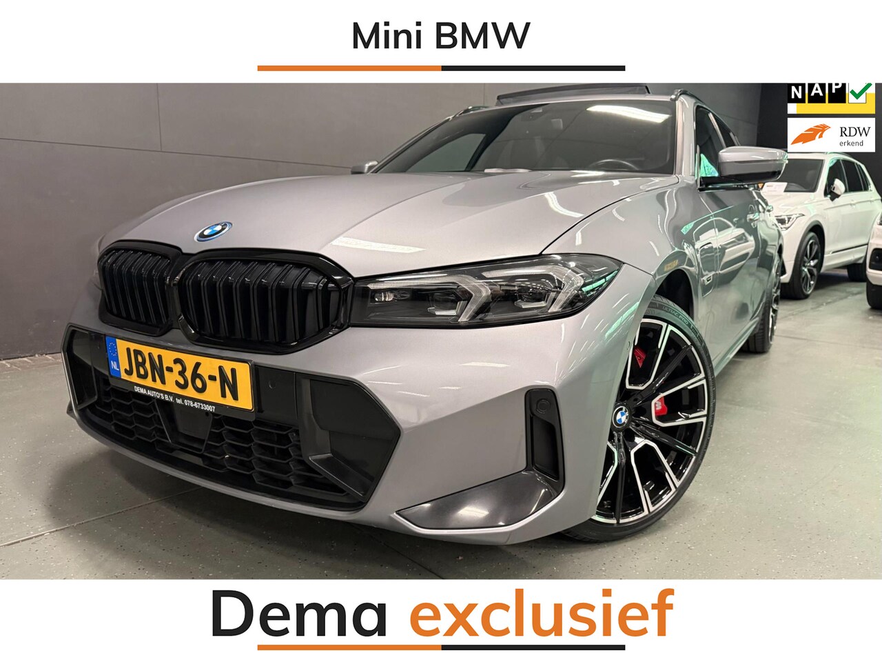 BMW 3-serie Touring - 330e M-SPORT BLACK-LINE 19'' PANO/V-COCPIT/DAB/CARPLAY/STOEL-M/LED/CAM/// - AutoWereld.nl