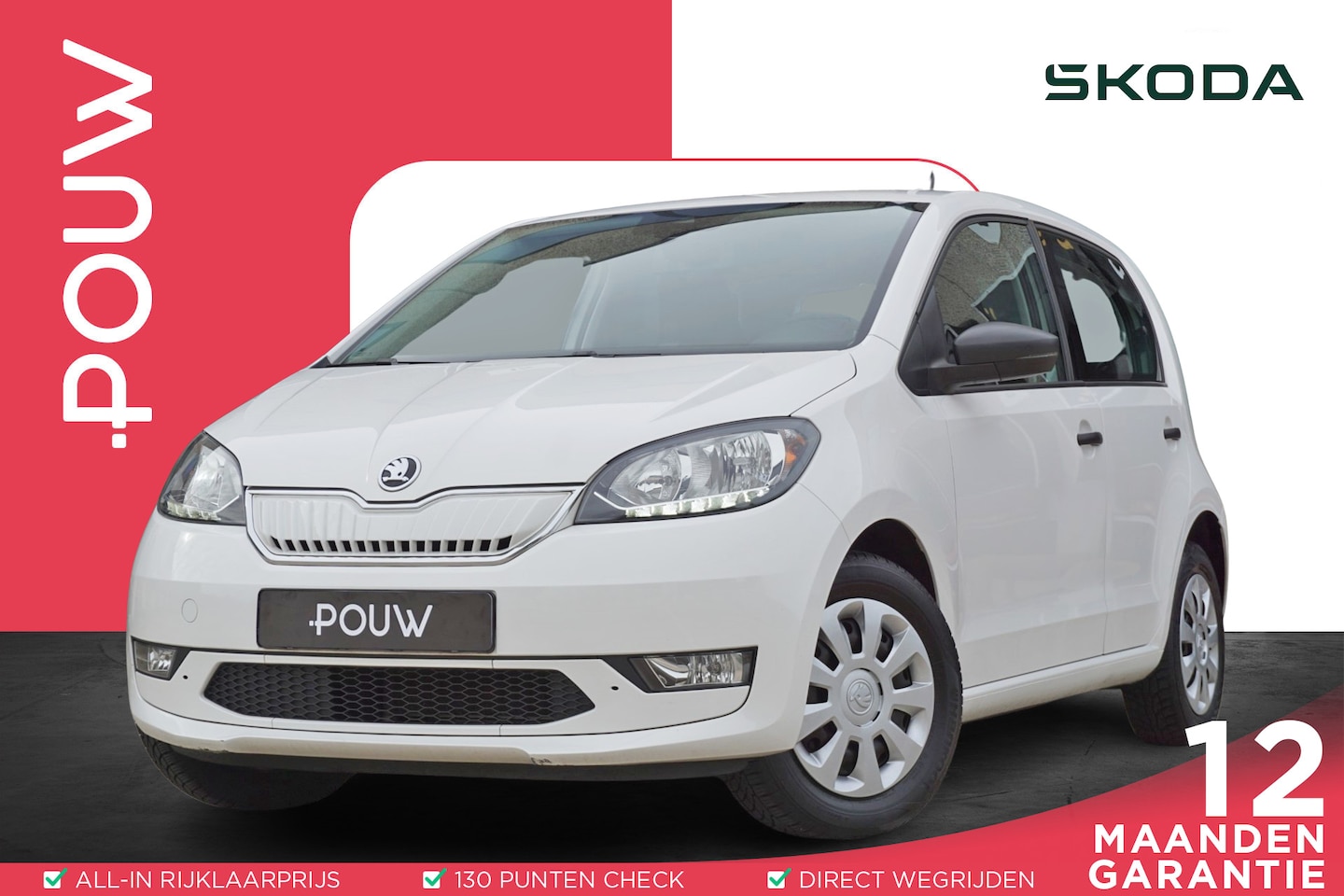 Skoda Citigo e-iV - 83pk Ambition | SoH 94% | Climatronic | Bluetooth - AutoWereld.nl