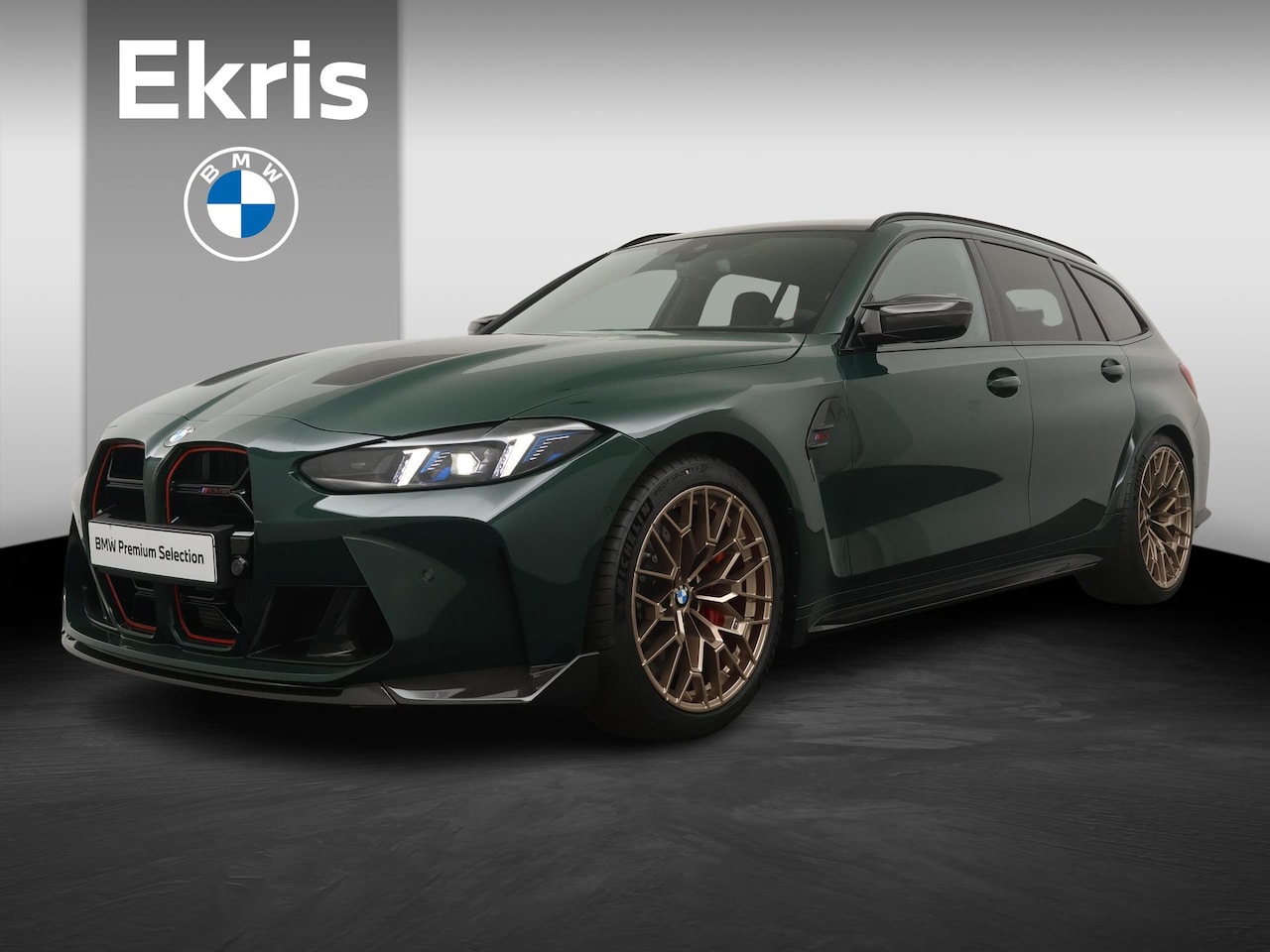 BMW 3-serie Touring - M3 CS | Individual Lak | British Racing Green | Keramische remmen | Head-Up | Carbon Bucke - AutoWereld.nl