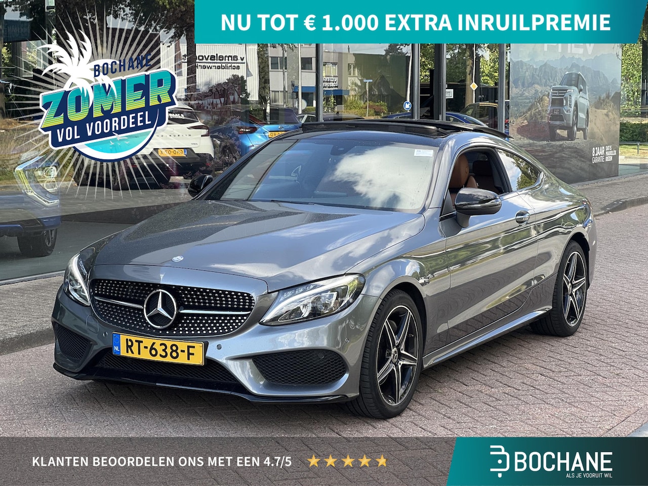 Mercedes-Benz C-klasse Coupé - 180 Ambition | Schuifkanteldak | Stoelverwarming | Dodehoekdetectie | Navigatie - AutoWereld.nl