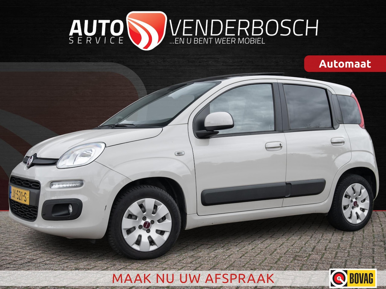 Fiat Panda - 0.9 TwinAir Lounge 80pk | Clima | Trekhaak | Panoramadak - AutoWereld.nl