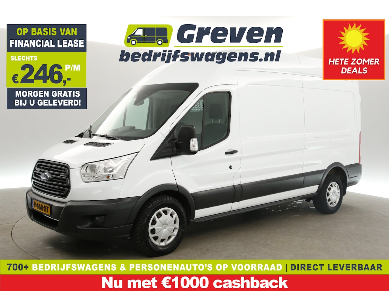 Ford Transit - 2.0 TDCI L3H3 Automaat Airco Trekhaak Camera Cruise LED PDC Elektrpakket - AutoWereld.nl